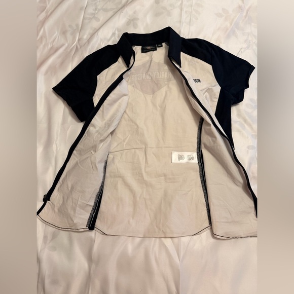 Harley-Davidson Black and White Collared Shirt - Picture 3 of 6